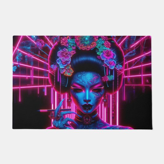 La geisha néon ドアマット (正面)