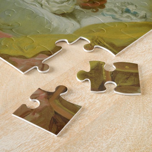 「La Gimblette」、犬を持つ女の子、c.1770 (カリフォルニアの油 ジグソーパズル (側面)