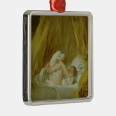 「La Gimblette」、犬を持つ女の子、c.1770 (カリフォルニアの油 メタルオーナメント (右)