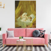 "La Gimblette", Girl with a Dog, c.1770 (caの油) キャンバスプリント (インサイチュ (リビング))