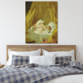 "La Gimblette", Girl with a Dog, c.1770 (caの油) キャンバスプリント (インサイチュ (寝室))