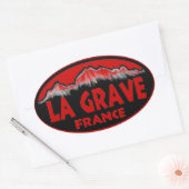 La Grave France赤い楕円形のシール 楕円形シール (封筒)