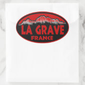 La Grave France赤い楕円形のシール 楕円形シール (バッグ)