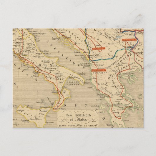 La Grece et l'Italie, 306 a 410, ap JC ポストカード (正面)