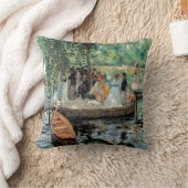 La Grenouillère Auguste  Renoir   クッション (ブランケット)