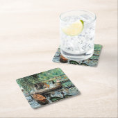 La Grenouillère Auguste  Renoir   スクエアペーパーコースター (インサイチュ)
