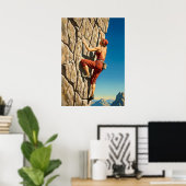 LA GRIMPEUSE DE ROCHE （岩のクライマー） ポスター (ホームオフィス)