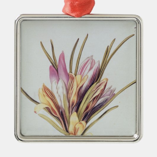 「La Guirlande de Julie'からのサフランかクロッカス、 メタルオーナメント (正面)
