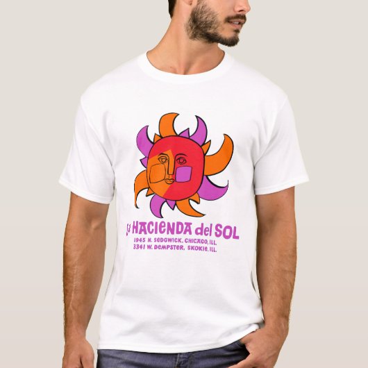 La Hacienda del Sol Mexican Restaurant，シカゴ Tシャツ (正面)