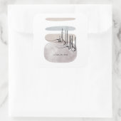 La ilaha illa Allah Arabic Calligraphy – Minimal スクエアシール (バッグ)