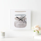 La ilaha illa Allah Arabic Calligraphy – Minimal スクエア壁時計 (ホーム)