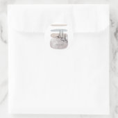 La ilaha illa Allah Arabic Calligraphy – Minimal ラウンドシール (バッグ)