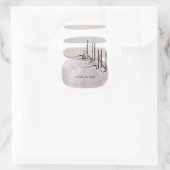 La ilaha illa Allah Arabic Calligraphy – Minimal ラウンドシール (バッグ)