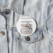 La ilaha illa Allah Arabic Calligraphy – Minimal 缶バッジ (インサイチュ)