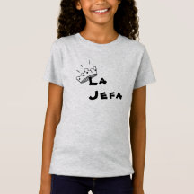 "La Jefa"の小さな女の子のTシャツ