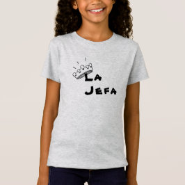 "La Jefa"の小さな女の子のTシャツ Tシャツ