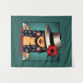 La Jíbaraza 10 – Puerto Rican Jíbara Art • Boricua タペストリー (正面(横))