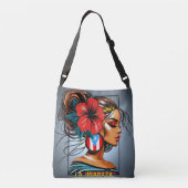 La Jíbaraza 11 – Puerto Rican Jíbara Art • Boricua クロスボディバッグ (裏面)