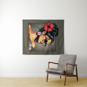 La Jíbaraza 12 – Puerto Rican Jíbara Art • Boricua タペストリー (インサイチュ(横))