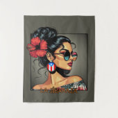 La Jíbaraza 12 – Puerto Rican Jíbara Art • Boricua タペストリー (正面)