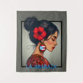 La Jíbaraza 14 – Puerto Rican Jíbara Art • Boricua タペストリー