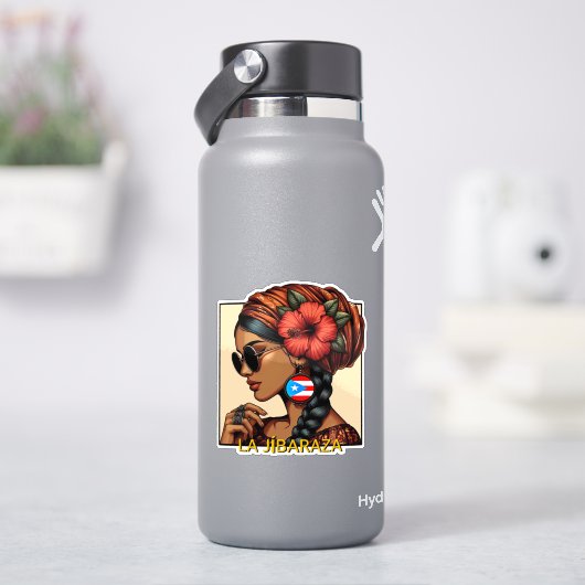 La Jíbaraza 2 – Puerto Rican Jíbara Art • Boricua  シール (HydroFlask)