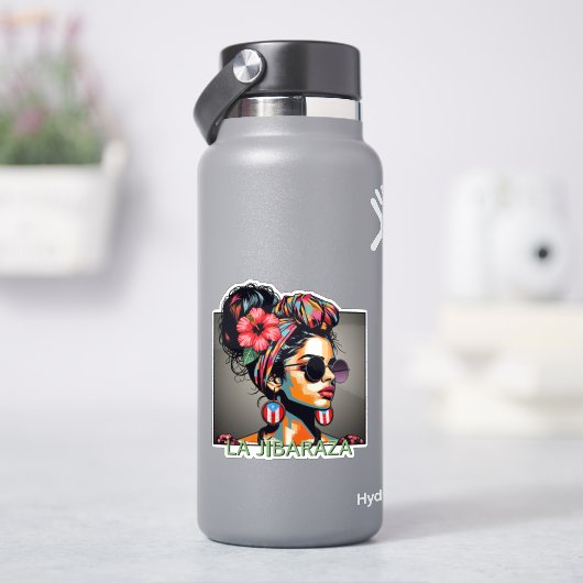 La Jíbaraza 3 – Puerto Rican Jíbara Art • Boricua  シール (HydroFlask)
