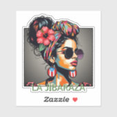 La Jíbaraza 3 – Puerto Rican Jíbara Art • Boricua  シール (シート)