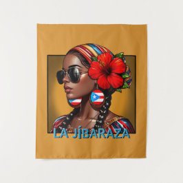 La Jíbaraza 4 – プエルトリコのヒバラ美人アート Boricua タペストリー