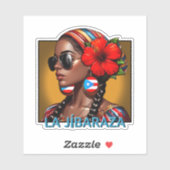 La Jíbaraza 4 – Puerto Rican Jíbara Art • Boricua  シール (シート)
