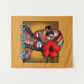 La Jíbaraza 4 – Puerto Rican Jíbara Art • Boricua タペストリー (正面(横))