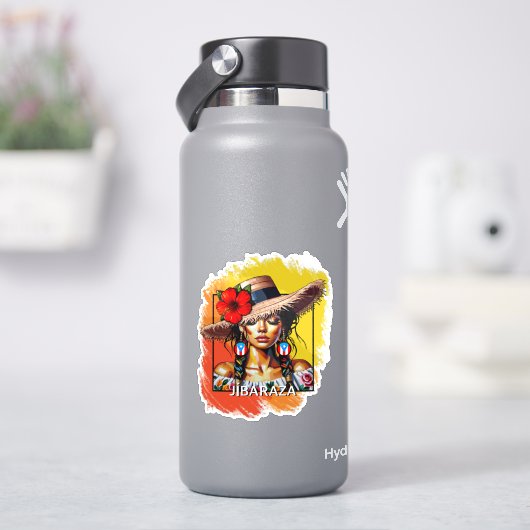 La Jíbaraza 5 – Puerto Rican Jíbara Art • Boricua  シール (HydroFlask)