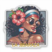 La Jíbaraza 6 – Puerto Rican Jíbara Art • Boricua  シール (正面)