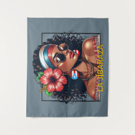 La Jíbaraza 6 – Puerto Rican Jíbara Art • Boricua タペストリー