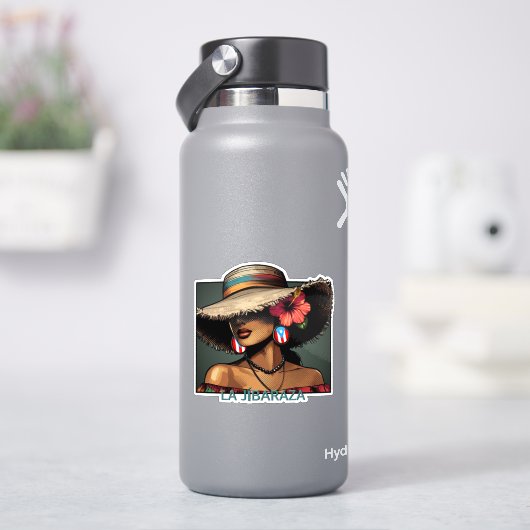 La Jíbaraza 8 – Puerto Rican Jíbara Art • Boricua  シール (HydroFlask)
