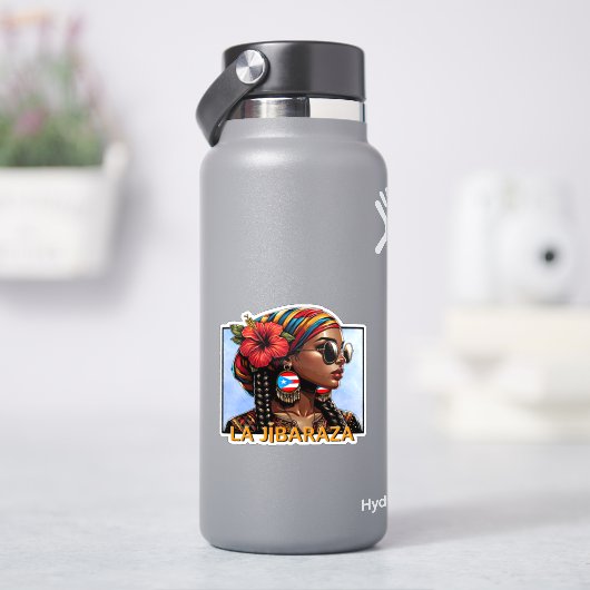 La Jíbaraza 9 – Puerto Rican Jíbara Art • Boricua  シール (HydroFlask)
