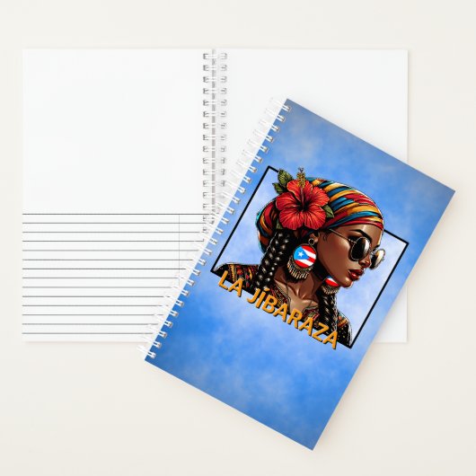 La Jíbaraza 9 – Puerto Rican Jíbara Art • Boricua ノートブック (内側)