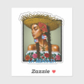 La Jíbaraza – Puerto Rican Jíbara Art • Boricua  シール (シート)
