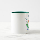 La Jollaの入江の水泳クラブサンタのマグ ツートーンマグカップ (中央)