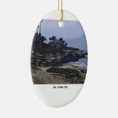 La Jollaの入江の眺め セラミックオーナメント (右)