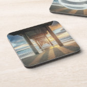 La Jollaの日没|サンディエゴのScrippsの桟橋 コースター (左側)