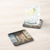 La Jollaの日没|サンディエゴのScrippsの桟橋 コースター (右側)