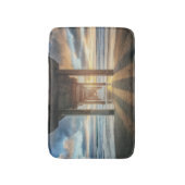 La Jollaの日没|サンディエゴのScrippsの桟橋 バスマット (正面縦)