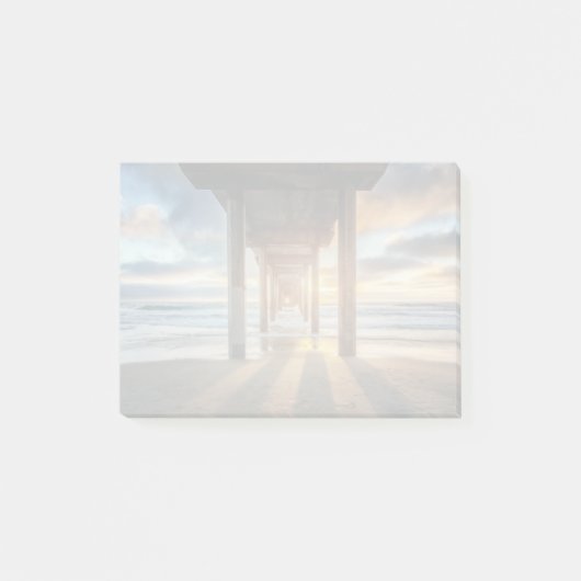 La Jollaの日没|サンディエゴのScrippsの桟橋 ポストイット (正面)