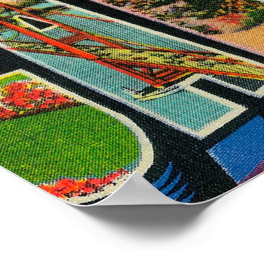 La Jolla, California - Large Letter Scenes ポスター (角)