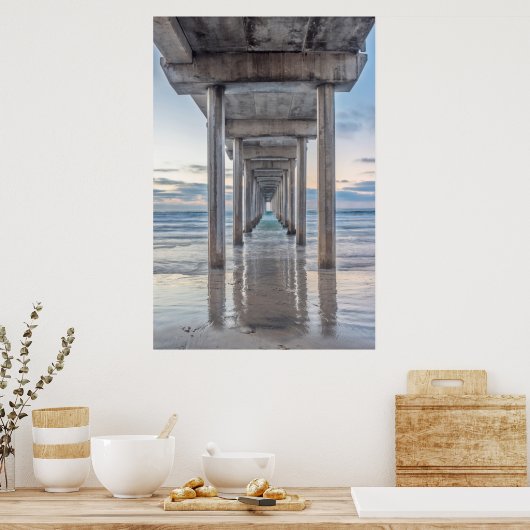 La Jolla、Scripps Pier ポスター (キッチン)