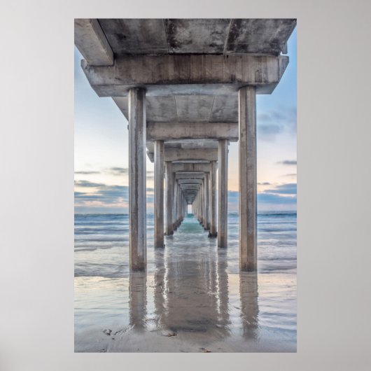 La Jolla、Scripps Pier ポスター (正面)
