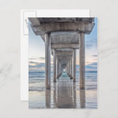 La Jolla、Scripps Pier ポストカード (正面/裏面)