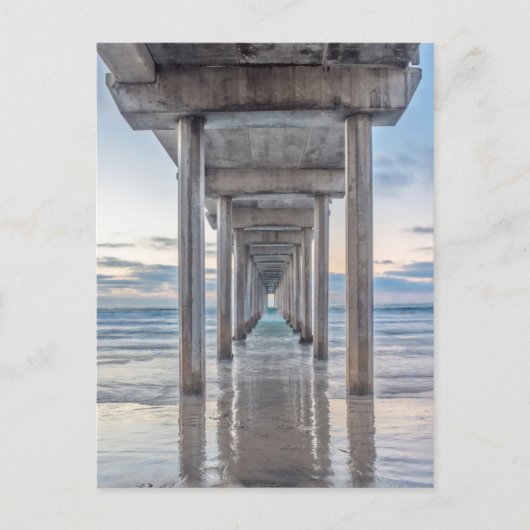 La Jolla、Scripps Pier ポストカード (正面)