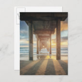 La Jolla、Scripps'S Pier At Sunset |サンディエゴ ポストカード (正面/裏面)
